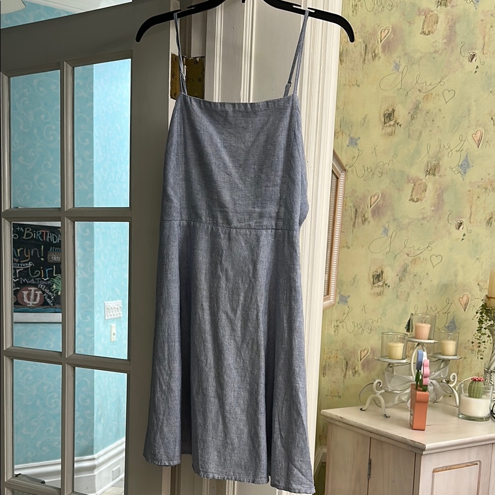 GAP Elegant Blue Spaghetti Strap Dress